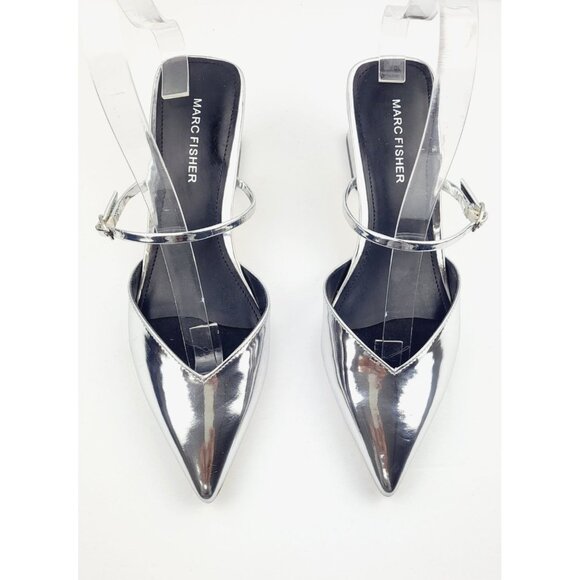 Marc Fisher Lakey Silver Mule - Size 7.5‎ - Picture 8 of 9